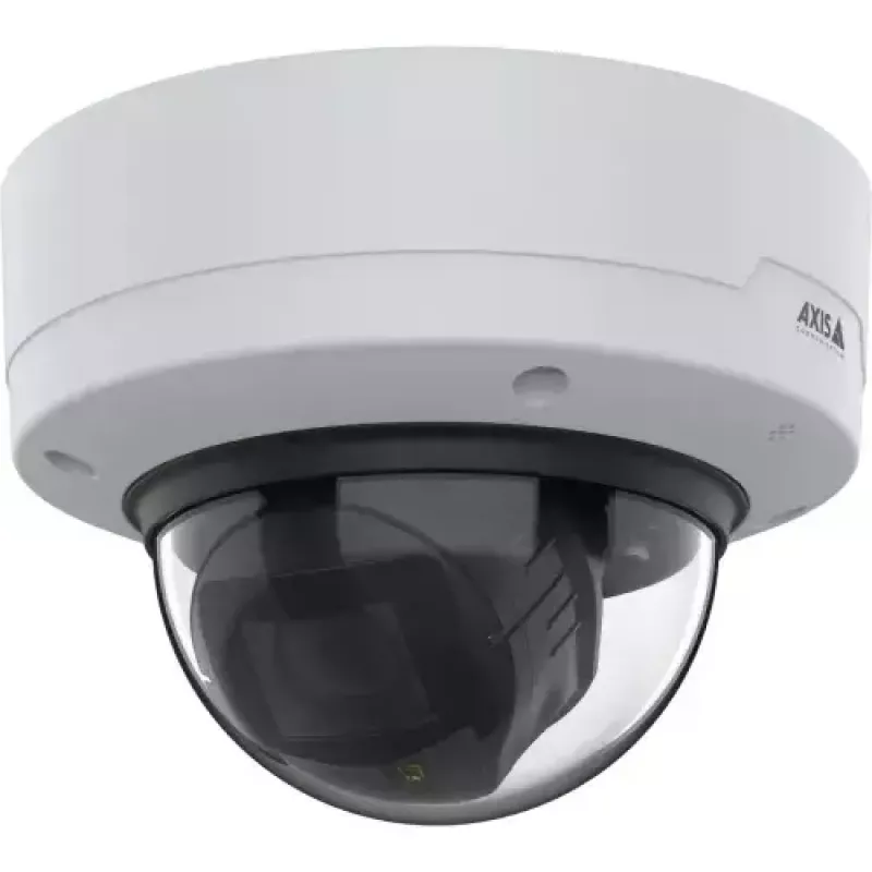 Cámara de seguridad IP tipo domo AXIS P3287-LV — 2592×1944, CMOS 1/2.8 inch, 3–8,5 mm varifocal, rotación 190°, interior/exterior, montaje en techo/pared