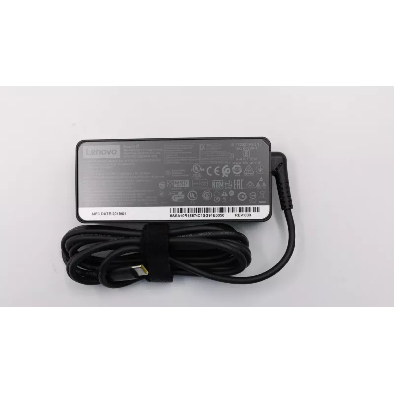 Fuente de alimentación Lenovo 02DL128 para interior 65 W negra