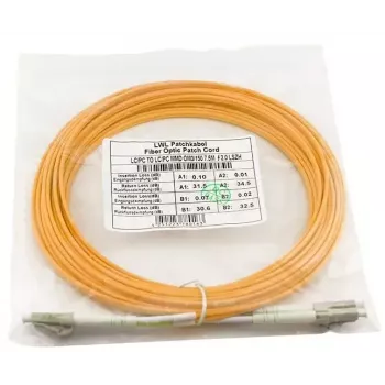 BlueOptics 050502K512000050M-BO Cable de conexión de fibra óptica dúplex, LC/UPC a LC/UPC, OM3 50/125 µm, 50 m, beige
