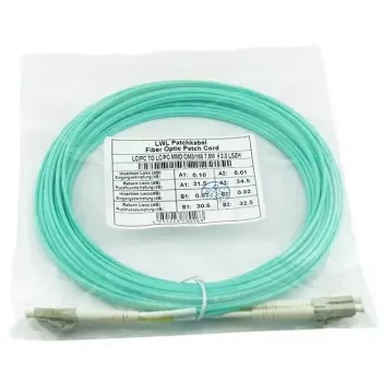 BlueOptics 050502T512000020M-BO Cable de conexión de fibra óptica dúplex, LC/UPC a LC/UPC, OM3 50/125 µm, 20 m, beige