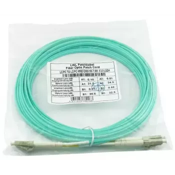 BlueOptics 050502T512000050M-BO Cable de conexión de fibra óptica dúplex, LC/UPC a LC/UPC, OM3 50/125 µm, 50 m, beige