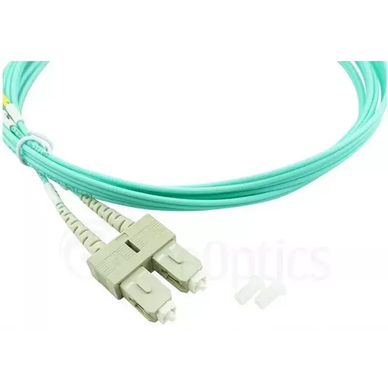BlueOptics 055702K512000015M-BO Cable de conexión de fibra óptica dúplex, LC/UPC a SC/UPC, OM3 50/125 µm, 15 m, beige