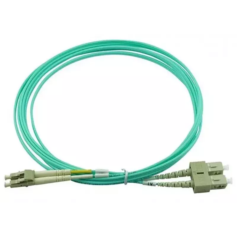 BlueOptics 055702K512000015M-BO Cable de conexión de fibra óptica dúplex, LC/UPC a SC/UPC, OM3 50/125 µm, 15 m, beige