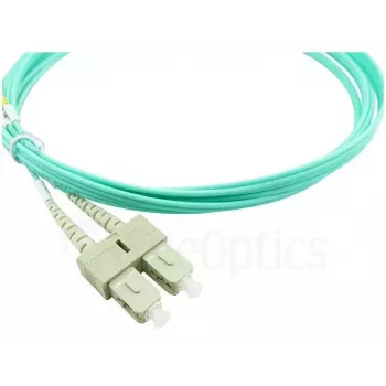 BlueOptics 055702K512000030M-BO Cable de conexión de fibra óptica dúplex, LC/UPC a SC/UPC, OM3 50/125 µm, 30 m, beige