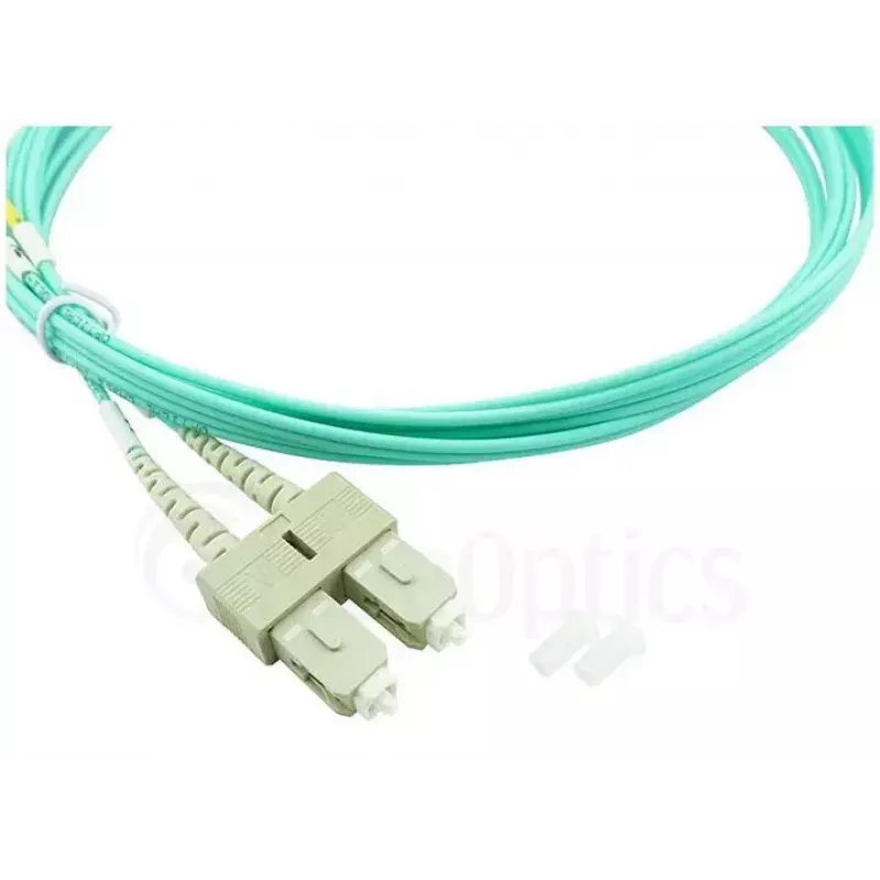 BlueOptics 055702K512000030M-BO Cable de conexión de fibra óptica dúplex, LC/UPC a SC/UPC, OM3 50/125 µm, 30 m, beige