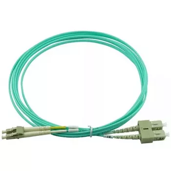 BlueOptics 055702K512000030M-BO Cable de conexión de fibra óptica dúplex, LC/UPC a SC/UPC, OM3 50/125 µm, 30 m, beige