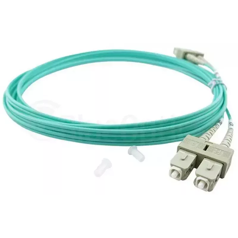 BlueOptics 055702K512000050M-BO Cable de conexión de fibra óptica dúplex, LC/UPC a SC/UPC, OM3 50/125 µm, 50 m, beige