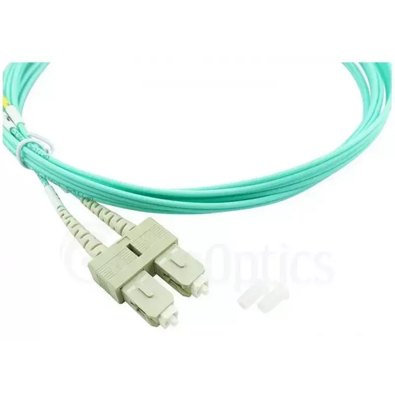 BlueOptics 055702K512000050M-BO Cable de conexión de fibra óptica dúplex, LC/UPC a SC/UPC, OM3 50/125 µm, 50 m, beige