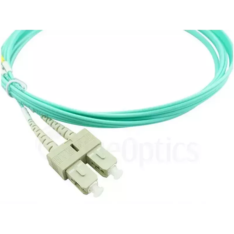 BlueOptics 055702T512000015M-BO Cable de conexión de fibra óptica dúplex, LC/UPC a SC/UPC, OM3 50/125 µm, 15 m, beige