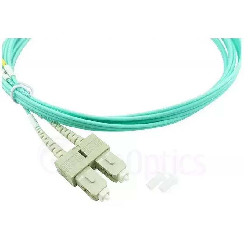 BlueOptics 055702T512000015M-BO Cable de conexión de fibra óptica dúplex, LC/UPC a SC/UPC, OM3 50/125 µm, 15 m, beige