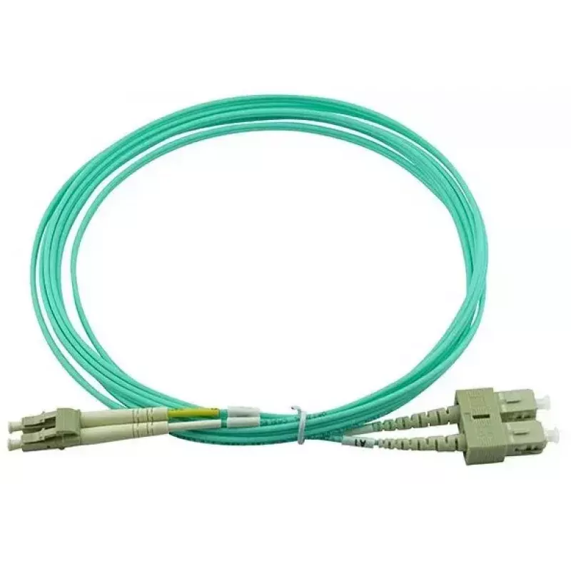 BlueOptics 055702T512000015M-BO Cable de conexión de fibra óptica dúplex, LC/UPC a SC/UPC, OM3 50/125 µm, 15 m, beige