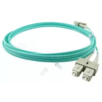BlueOptics 055702T512000020M-BO Cable de conexión de fibra óptica dúplex, LC/UPC a SC/UPC, OM3 50/125 µm, 20 m, beige