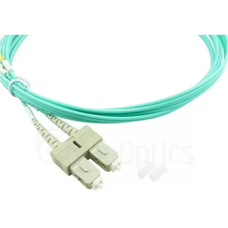 BlueOptics 055702T512000050M-BO Cable de conexión de fibra óptica dúplex, LC/UPC a SC/UPC, OM3 50/125 µm, 50 m, beige