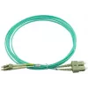 BlueOptics 055702T512000050M-BO Cable de conexión de fibra óptica dúplex, LC/UPC a SC/UPC, OM3 50/125 µm, 50 m, beige