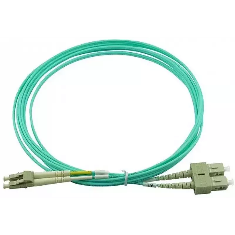 BlueOptics 055702T512000050M-BO Cable de conexión de fibra óptica dúplex, LC/UPC a SC/UPC, OM3 50/125 µm, 50 m, beige