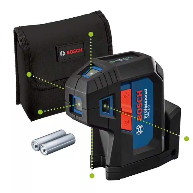 Láser de puntos Bosch GPL 5 G 30 m 500-540 nm (< 10mW)