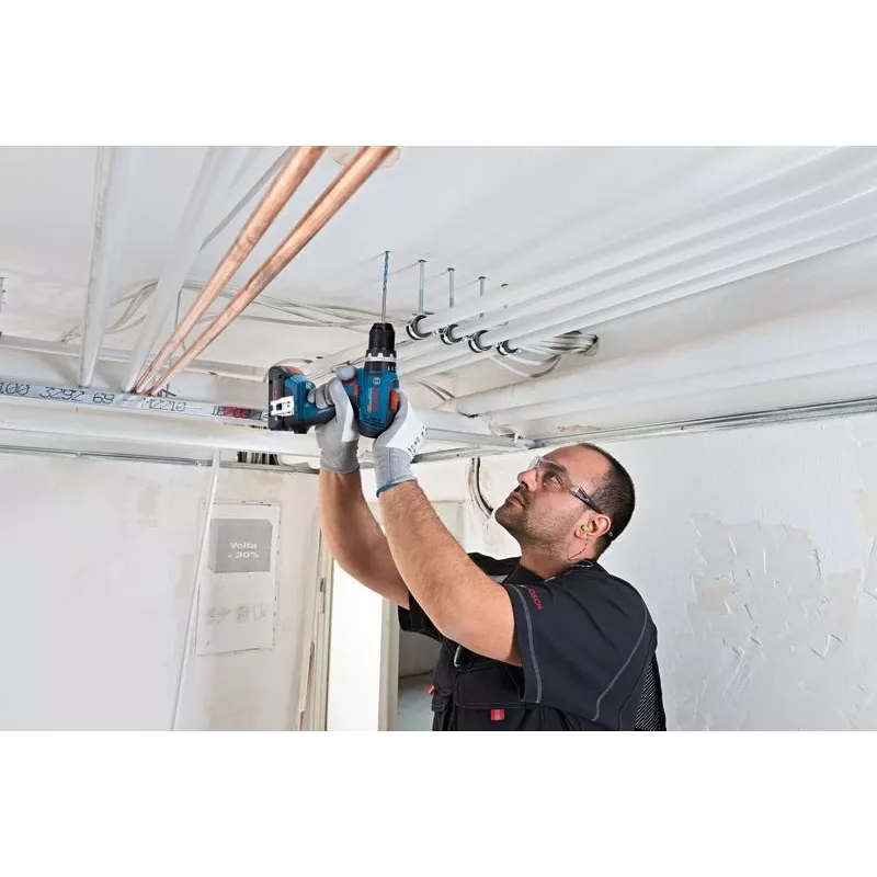 Bosch GSB 18V-65 Professional taladro atornillador de percusión inalámbrico, 18 V, Solo (sin batería ni cargador), L-BOXX, azul