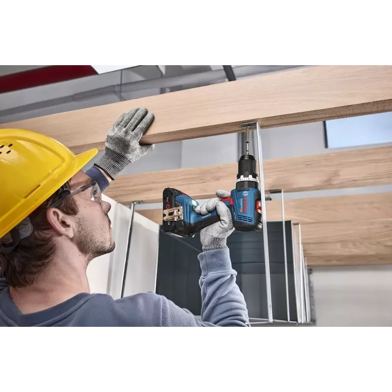 Bosch GSB 18V-65 Professional taladro atornillador de percusión inalámbrico, 18 V, Solo (sin batería ni cargador), L-BOXX, azul