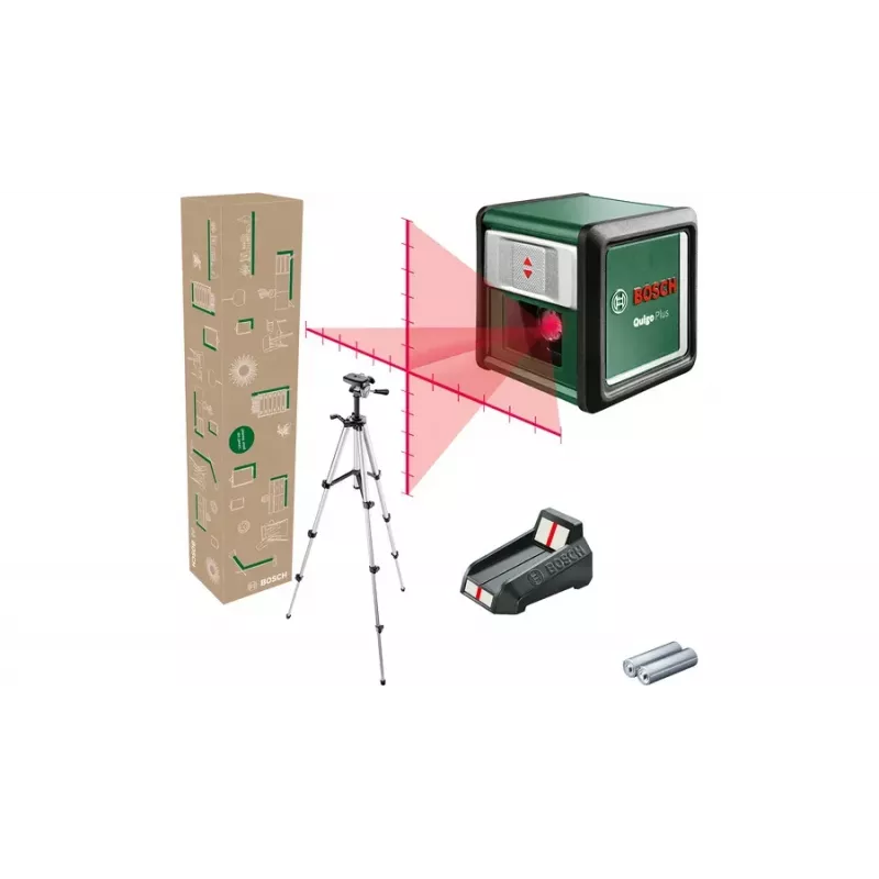 Láser de líneas/puntos Bosch Quigo Plus alcance máximo 12 m rango de autonivelación ±4°