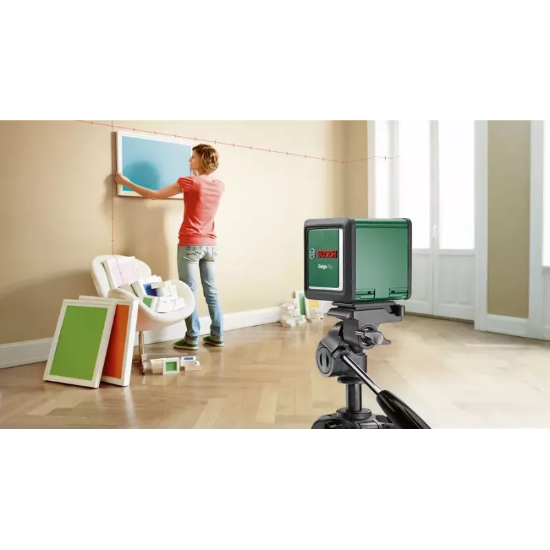 Láser de líneas/puntos Bosch Quigo Plus alcance máximo 12 m rango de autonivelación ±4°