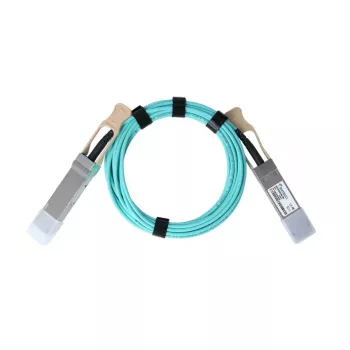 Cable de fibra óptica InfiniBand BlueOptics 30 m QSFP28 aguamarina