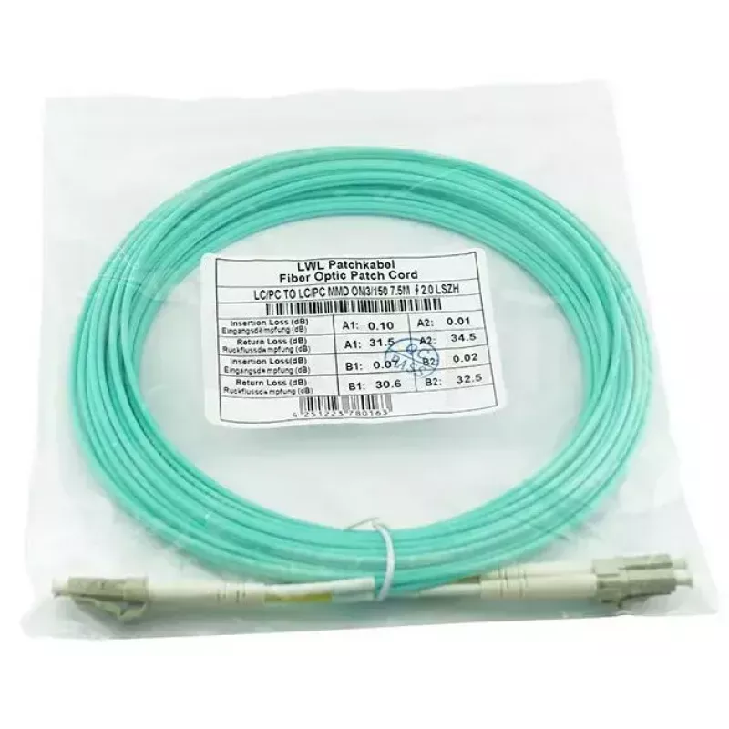 Cable de fibra óptica BlueOptics 10G-SR-50M-BO LC aqua 50m OM3