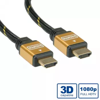 Cable HDMI ROLINE GOLD High Speed con Ethernet, M/M, 7,5 m
