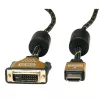 Adaptador de cable de vídeo ROLINE 11.04.5895 10 m HDMI DVI negro oro