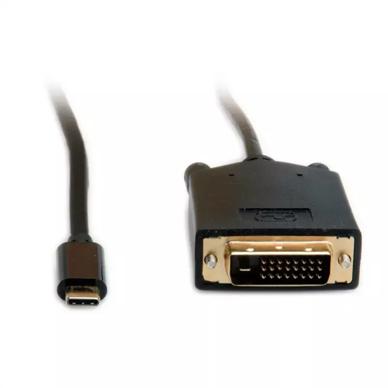 Adaptador de cable de vídeo VALUE 11.99.5831 1 m USB C DVI negro