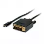 Adaptador de cable de vídeo VALUE 11.99.5831 1 m USB C DVI negro