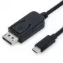 Adaptador de cable de vídeo VALUE 11.99.5846 2 m DisplayPort USB Type-C negro