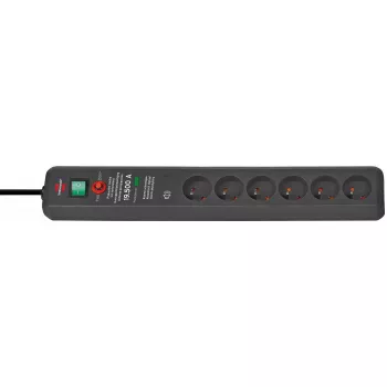 Alargador de corriente Brennenstuhl 1159541376 3m 6 tomas de corriente para interior Antracita