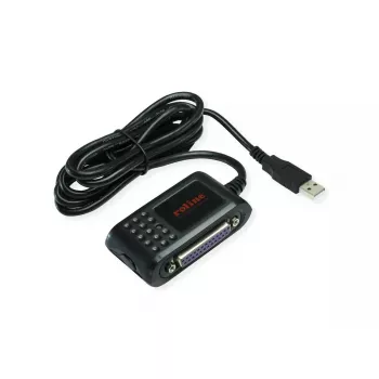 Adaptador de cable ROLINE 12.02.1017 USB A RS-232 + DB25 negro 1,8 m