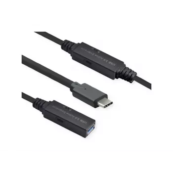 Cable USB ROLINE 12.04.1066 USB 3.2 Gen 1 10 m USB C USB A negro