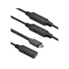 Cable USB ROLINE 12.04.1068 USB 3.2 Gen 1 20 m USB C USB A negro