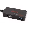 Hub USB ROLINE 3.2 Gen 1 4 puertos con repetidor negro 10 m