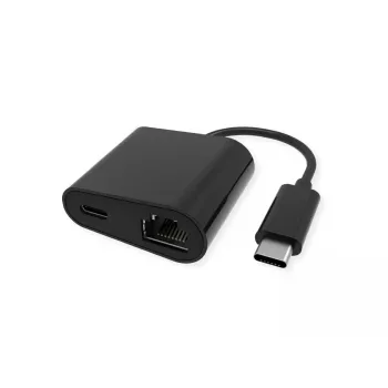Tarjeta de red Ethernet VALUE 12.99.1118 con cable USB Type-C negro