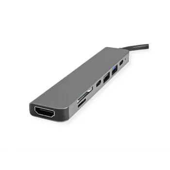 Dock para portátil VALUE 12.99.1136 con cable USB 3.2 Gen 2 Type-C negro gris