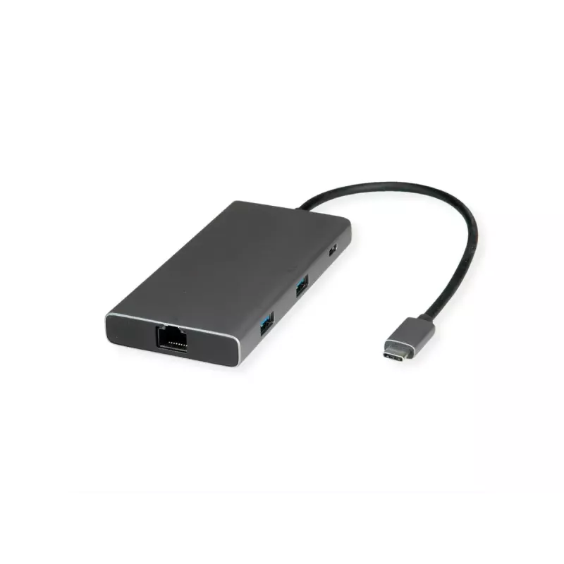 Dock para portátil VALUE 12.99.1139 con cable USB 3.2 Gen 1 Type-C negro gris