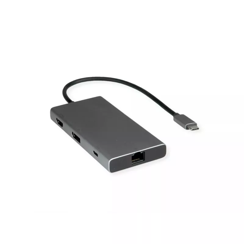 Dock para portátil VALUE 12.99.1139 con cable USB 3.2 Gen 1 Type-C negro gris