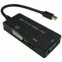 Adaptador de cable de vídeo VALUE 12.99.3154 Mini DisplayPort HDMI VGA 0,1m negro