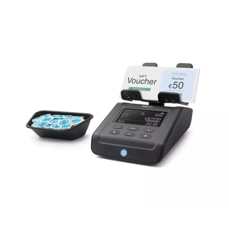 Safescan 6175 báscula contadora de monedas y billetes, negra