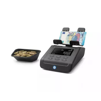 Máquina contadora de monedas Safescan 6175 negra LCD AC 110-240V