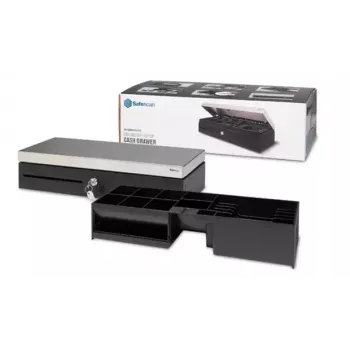 Safescan SD-4617S Cajón portamonedas con tapa abatible, negro/plata (132-0498)