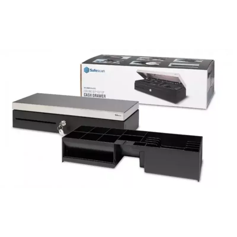 Safescan SD-4617S Cajón portamonedas con tapa abatible, negro/plata (132-0498)