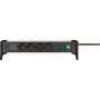 Alargador de corriente Brennenstuhl 1391040410 1,8m 4 tomas de corriente para interiores negro plata