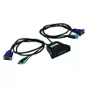 Conmutador KVM ROLINE Star 1 usuario 2 PCs audio USB