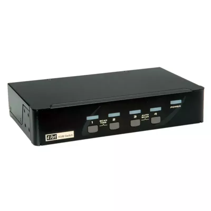Conmutador KVM ROLINE 1 usuario 4 PCs DisplayPort con hub USB