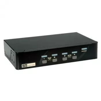 Conmutador KVM ROLINE 1 usuario 4 PCs DisplayPort con hub USB