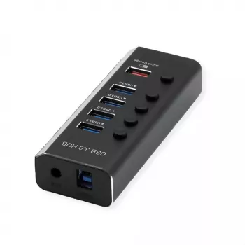 Hub USB ROLINE 3.2 Gen 1 14.02.5058 negro 5120 Mbit/s